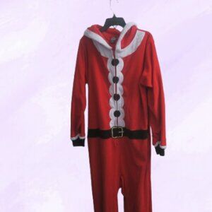 Pj's & Presents Christmas family matching set santa claus onesie red size large